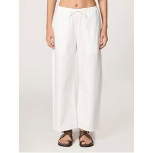 Clyque the Label Hunter Cotton Popplin Barrel Pant White XL